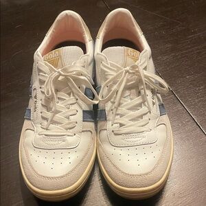 Gola Women's White Sneakers with Blue Stripes